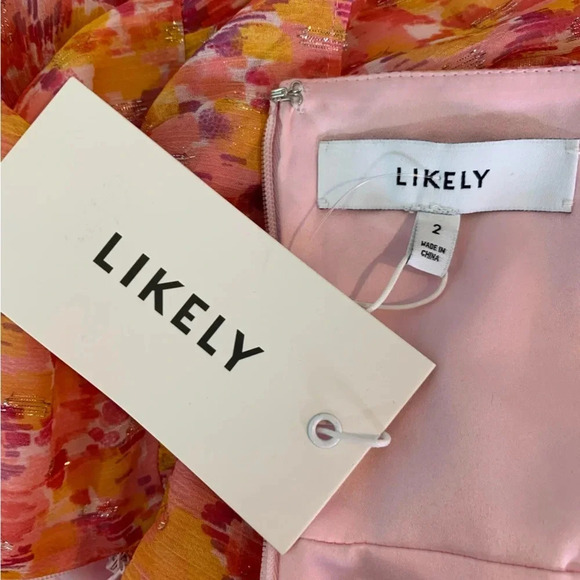 Likely Danielle Floral Printed Tiered  Midi Dress Size 2 NWT - Picture 6 of 11